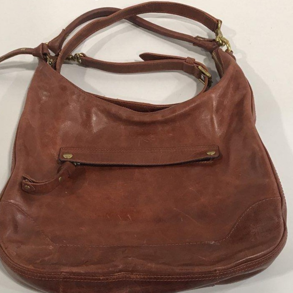 Women’s Frye Reddish-Brown Leather Hobo Shoulder Bag